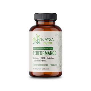 Performance Mushroom Extract Gummies - Strawberry Flavor - NAYSA Nutra - 30 count