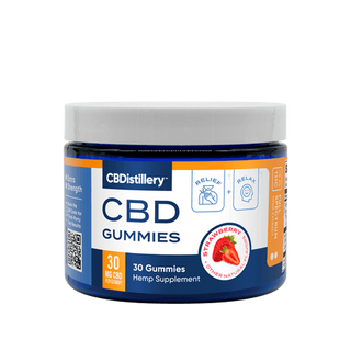 CBD Distillery Full Spectrum CBD Relax + Relief Gummies 30 mg Strawberry 30 count