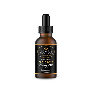 CBD Broad Spectrum Tincture Drops - NAYSA - 6,000mg - Peppermint Flavor - 1oz