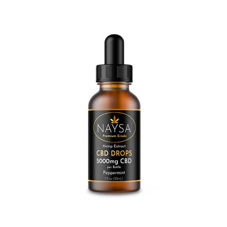 CBD Full Spectrum Tincture Drops - NAYSA - 5,000mg - Peppermint Flavor - 1oz