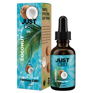 CBD Tincture Drops - Just CBD - 1,000mg - Coconut Oil - 1 fl oz