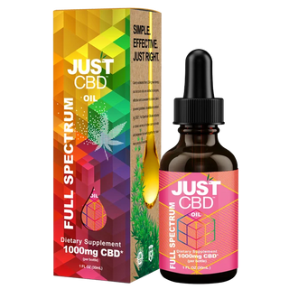 CBD Tincture Drops - Just CBD - 1,000mg - Full Spectrum - 1 fl oz