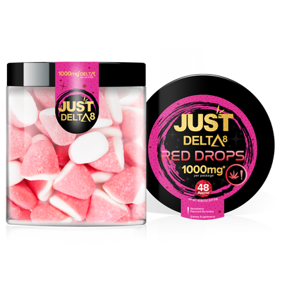 Just Delta 8 1000mg Red Drop Gummies