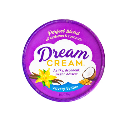 Velvety Vanilla Vegan Dessert - 8 Oz by Dream Cream. Perfect for fruit.