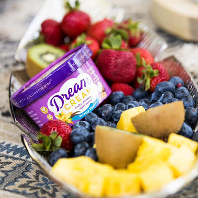 Velvety Vanilla Vegan Dessert - 8 Oz by Dream Cream. A perfect fruit dip.