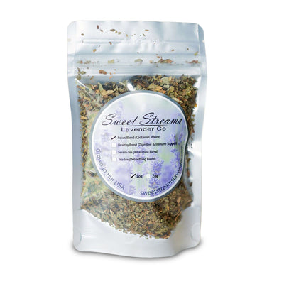 Focus Blend Herbal Tea - 1oz by Sweet Streams Lavender Co