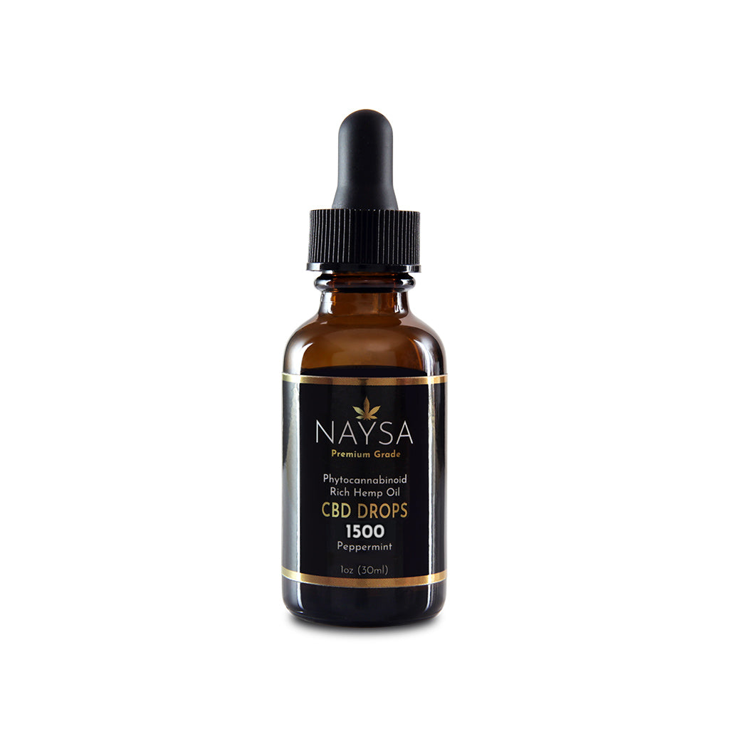 NAYSA CBD Full Spectrum Tincture Drops - 1,500mg - Peppermint Flavor - 1oz