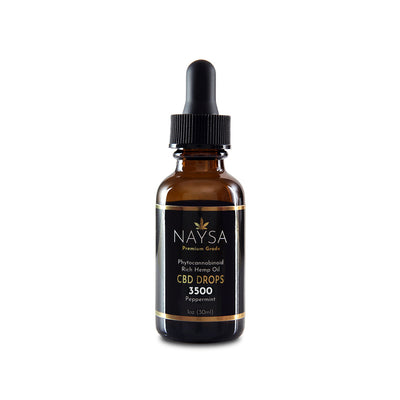 NAYSA CBD Full Spectrum Tincture Drops - 3,500mg - Peppermint Flavor - 1oz