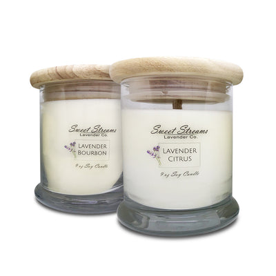 Sweet Streams Lavender Co. Glass Candle Gift Set